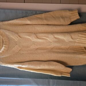 Cozy Yellow Cable Knit Sweater